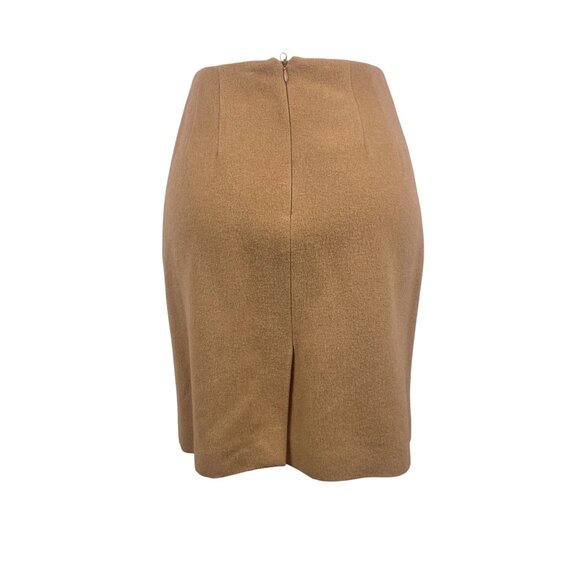 David N Womens Camel 100% Camelhair Knee Length Skirt Made In Romania Size 10 - Picture 3 of 9